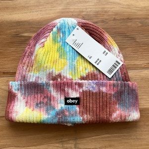 Obey tie-dye beanie